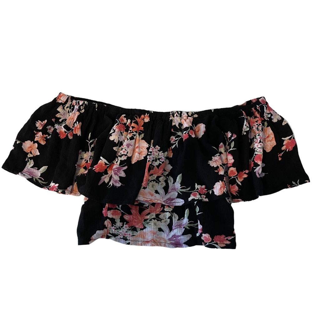 Flowery summer cropped shirt